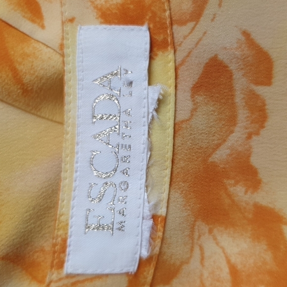 Vintage Escada Wrap Around Floral Silk Dress - Picture 4 of 7